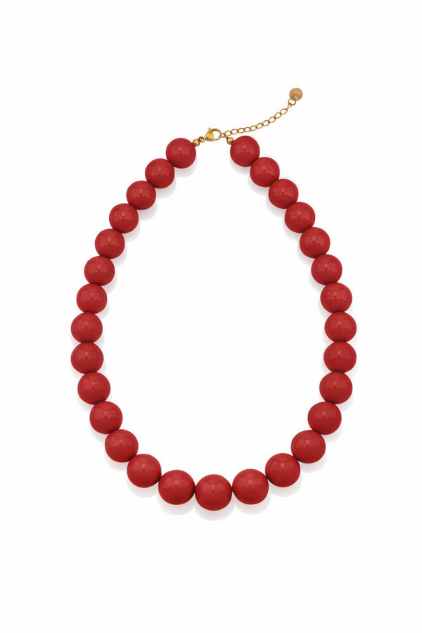 Kralenketting - wijnrood