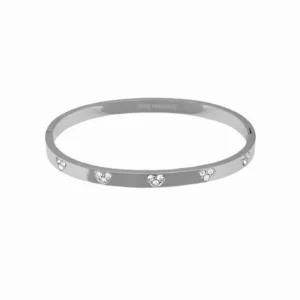 Bangle zilver - hearts