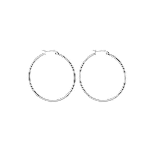 Oorringen zilver - hoops 40mm