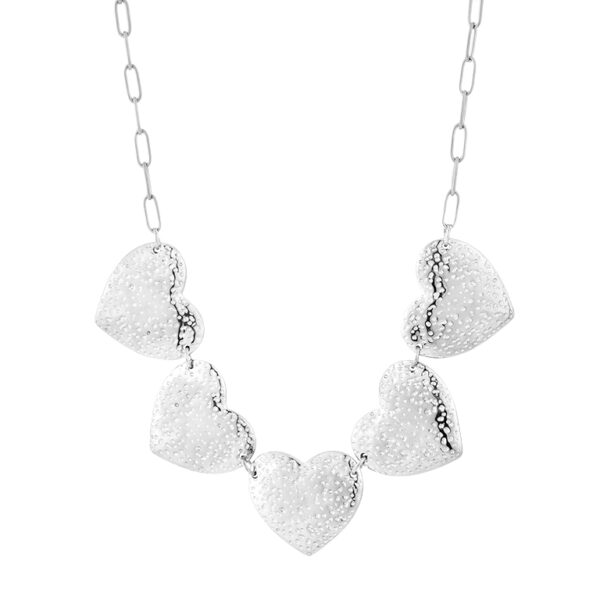 Ketting zilver - bold heart