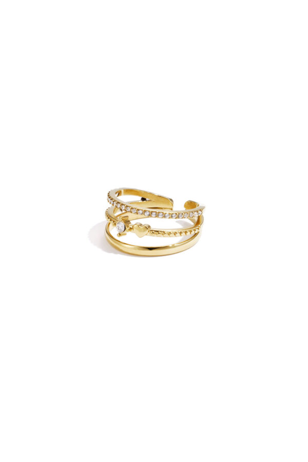 Ring goud - triple layer sparkle